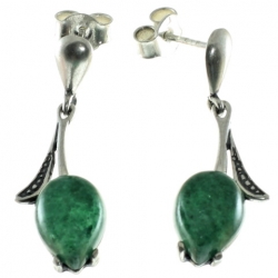 PENDIENTES AVENTURINA VERDE