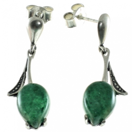 PENDIENTES AVENTURINA VERDE