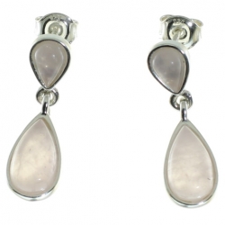 PENDIENTES CUARZO ROSA
