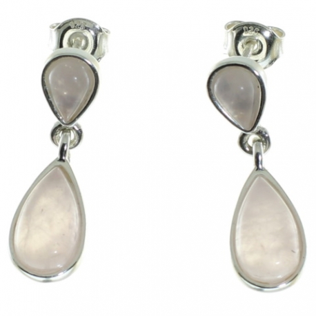 PENDIENTES CUARZO ROSA