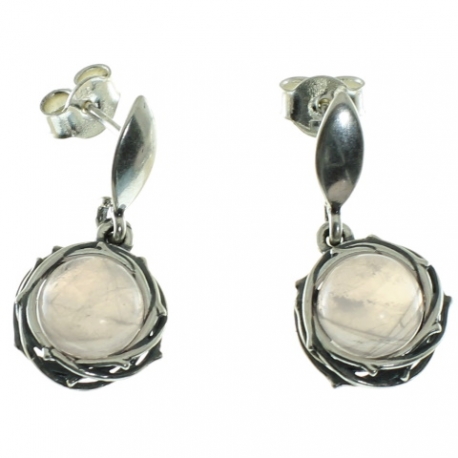 PENDIENTES CUARZO ROSA