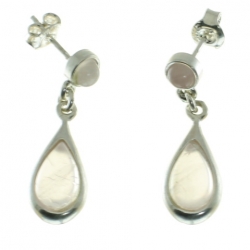 PENDIENTES CUARZO ROSA