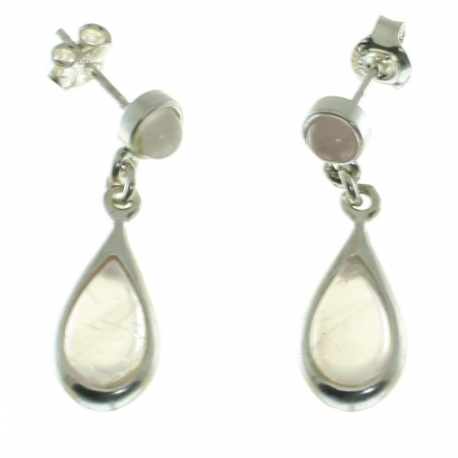 PENDIENTES CUARZO ROSA