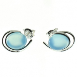 PENDIENTES ÁGATA AZUL