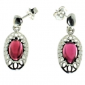 PENDIENTES GRANATE