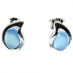 PENDIENTES ÁGATA AZUL