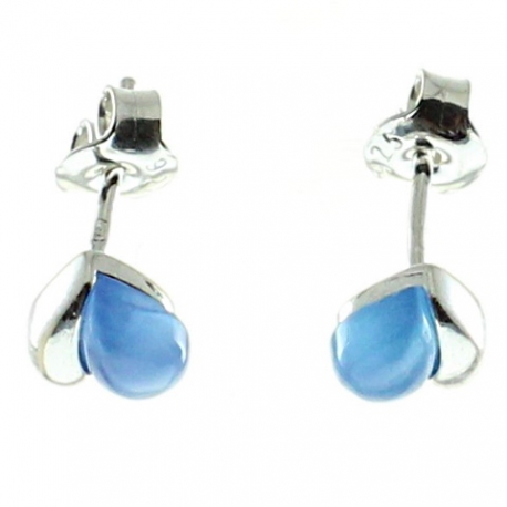 PENDIENTES ÁGATA AZUL