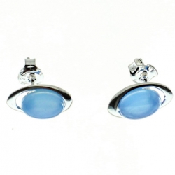PENDIENTES ÁGATA AZUL