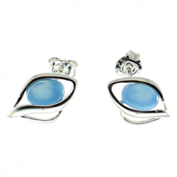 PENDIENTES ÁGATA AZUL
