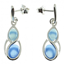 PENDIENTES ÁGATA AZUL