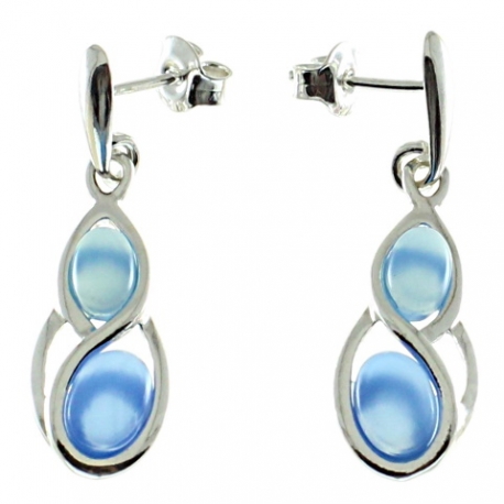 PENDIENTES ÁGATA AZUL