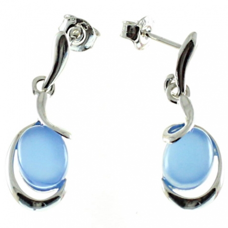 PENDIENTES ÁGATA AZUL
