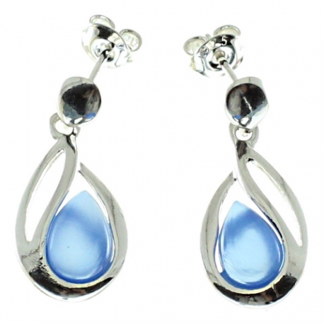 PENDIENTES ÁGATA AZUL