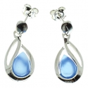 PENDIENTES ÁGATA AZUL