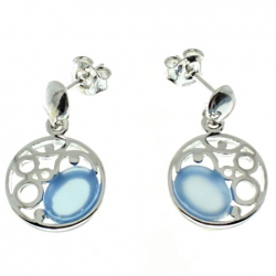 PENDIENTES ÁGATA AZUL