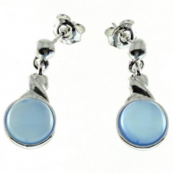 PENDIENTES ÁGATA AZUL