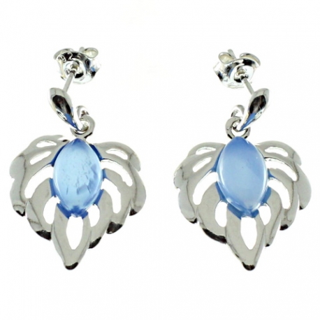 PENDIENTES ÁGATA AZUL