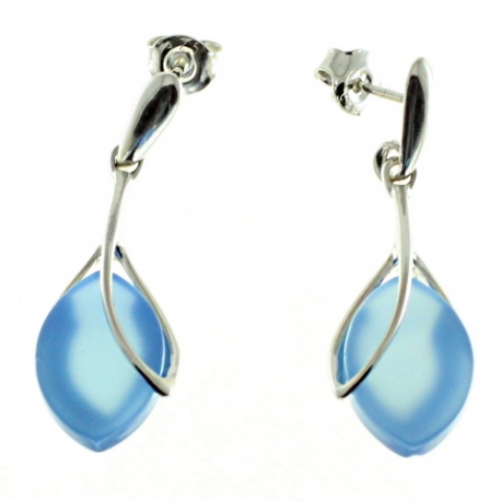 PENDIENTES ÁGATA AZUL