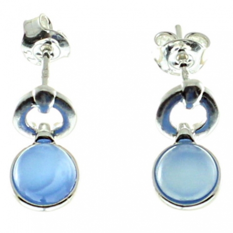PENDIENTES ÁGATA AZUL
