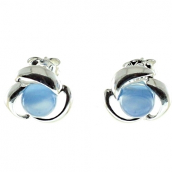 PENDIENTES ÁGATA AZUL