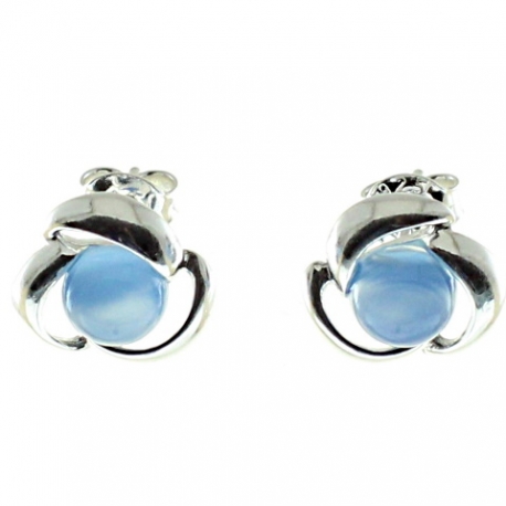 PENDIENTES ÁGATA AZUL