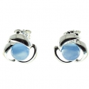 PENDIENTES ÁGATA AZUL