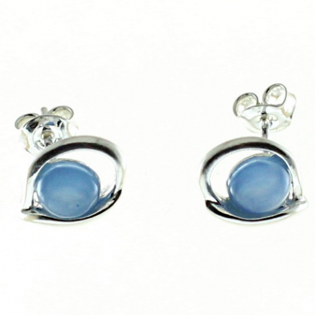 PENDIENTES ÁGATA AZUL