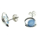 PENDIENTES ÁGATA AZUL