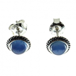 PENDIENTES ÁGATA AZUL
