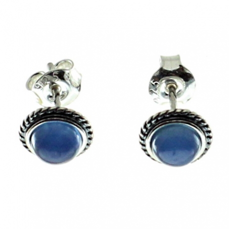 PENDIENTES ÁGATA AZUL