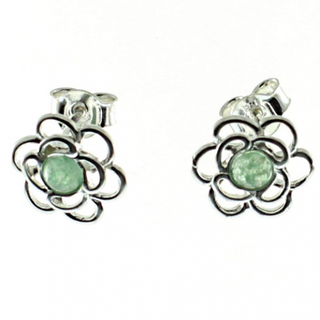 PENDIENTES AVENTURINA VERDE