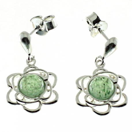 PENDIENTES AVENTURINA VERDE