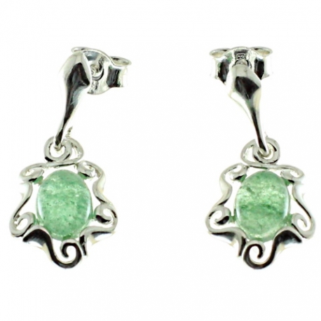 PENDIENTES AVENTURINA VERDE