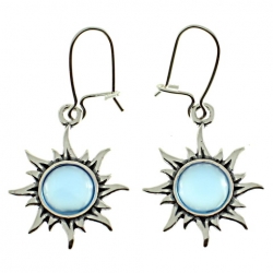 PENDIENTES ÁGATA AZUL