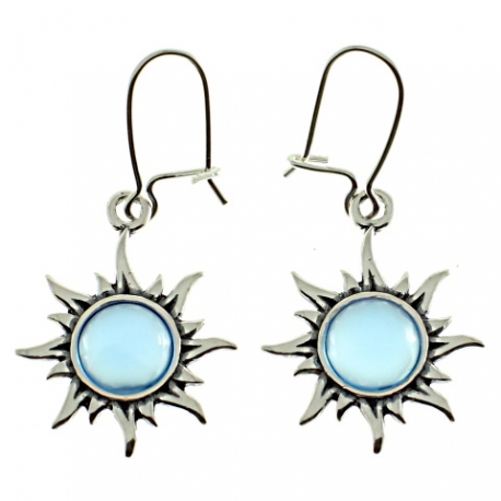 PENDIENTES ÁGATA AZUL
