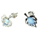 PENDIENTES ÁGATA AZUL
