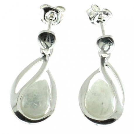 Pendientes piedra luna