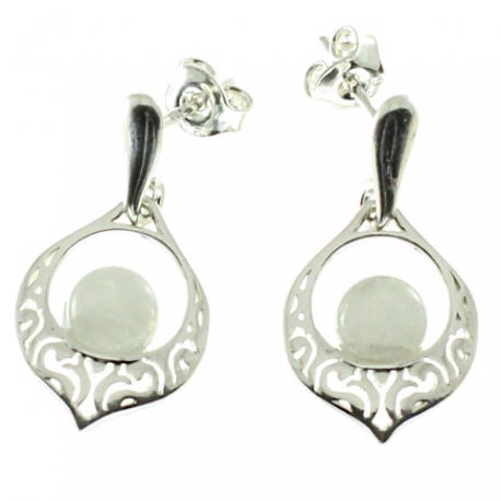 Pendientes piedra luna