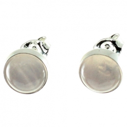 Pendientes cuarzo rosa