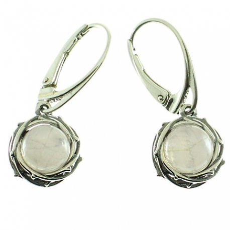 Pendientes cuarzo rosa
