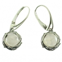 Pendientes cuarzo rosa