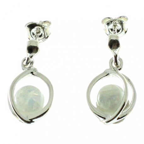 Pendientes de piedra luna