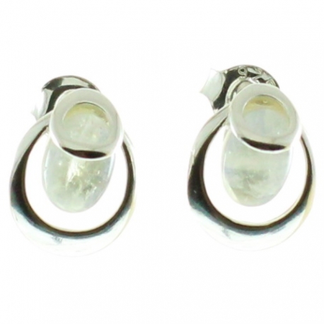 Pendientes piedra luna