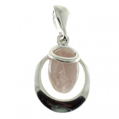 Colgante cuarzo rosa