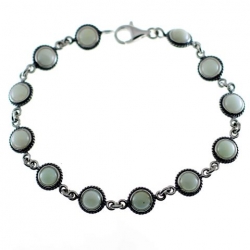 Pulsera ópalo lechoso