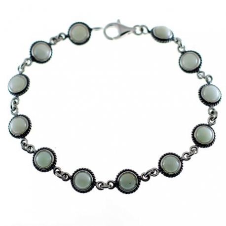 Pulsera ópalo lechoso