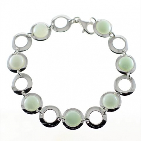 Pulsera ópalo lechoso