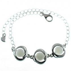 Pulsera ópalo lechoso