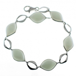 Pulsera ópalo lechoso