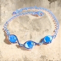 Pulseras de ágata azul